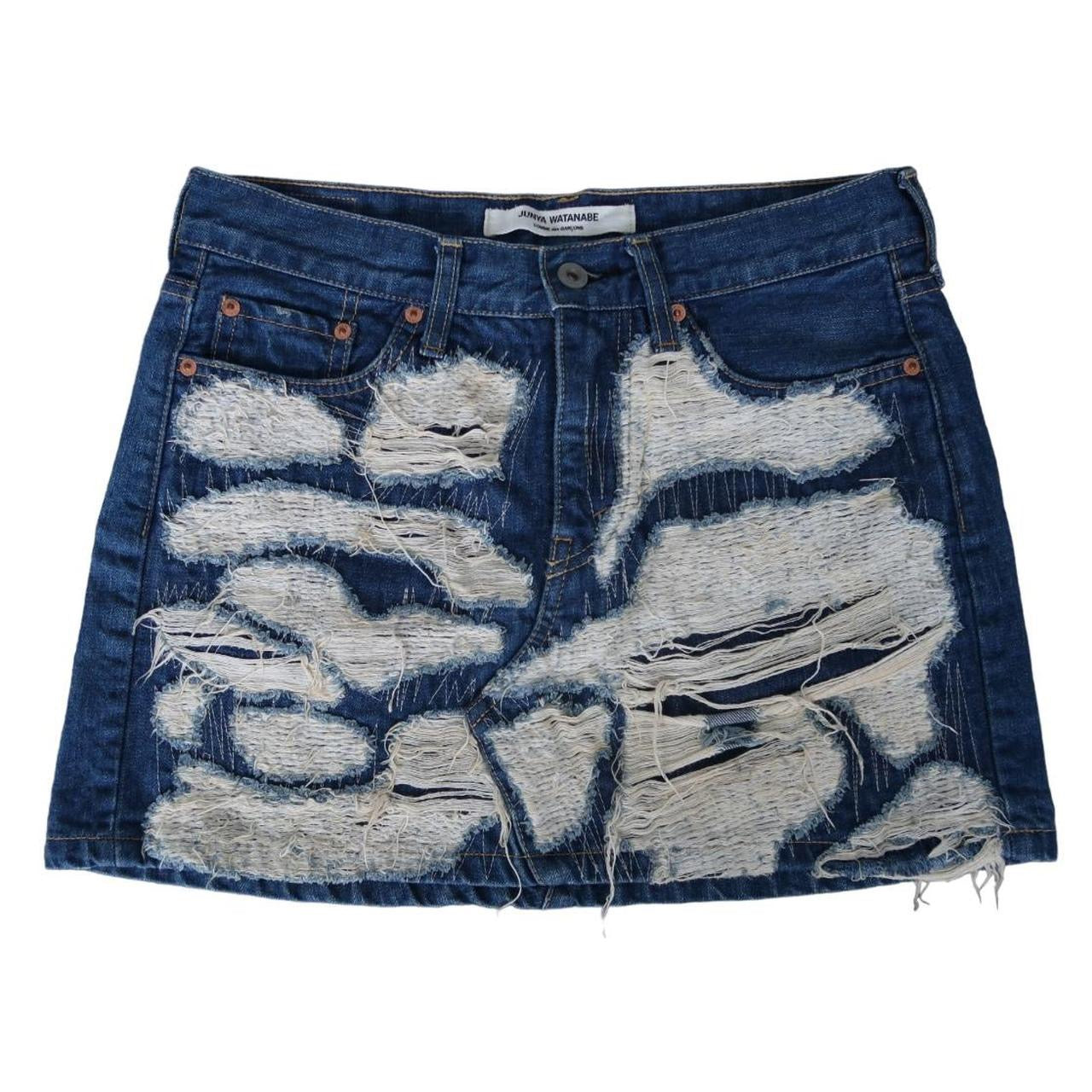 Junya Watanabe Comme Des Garçon Distressed Mini-Skirt