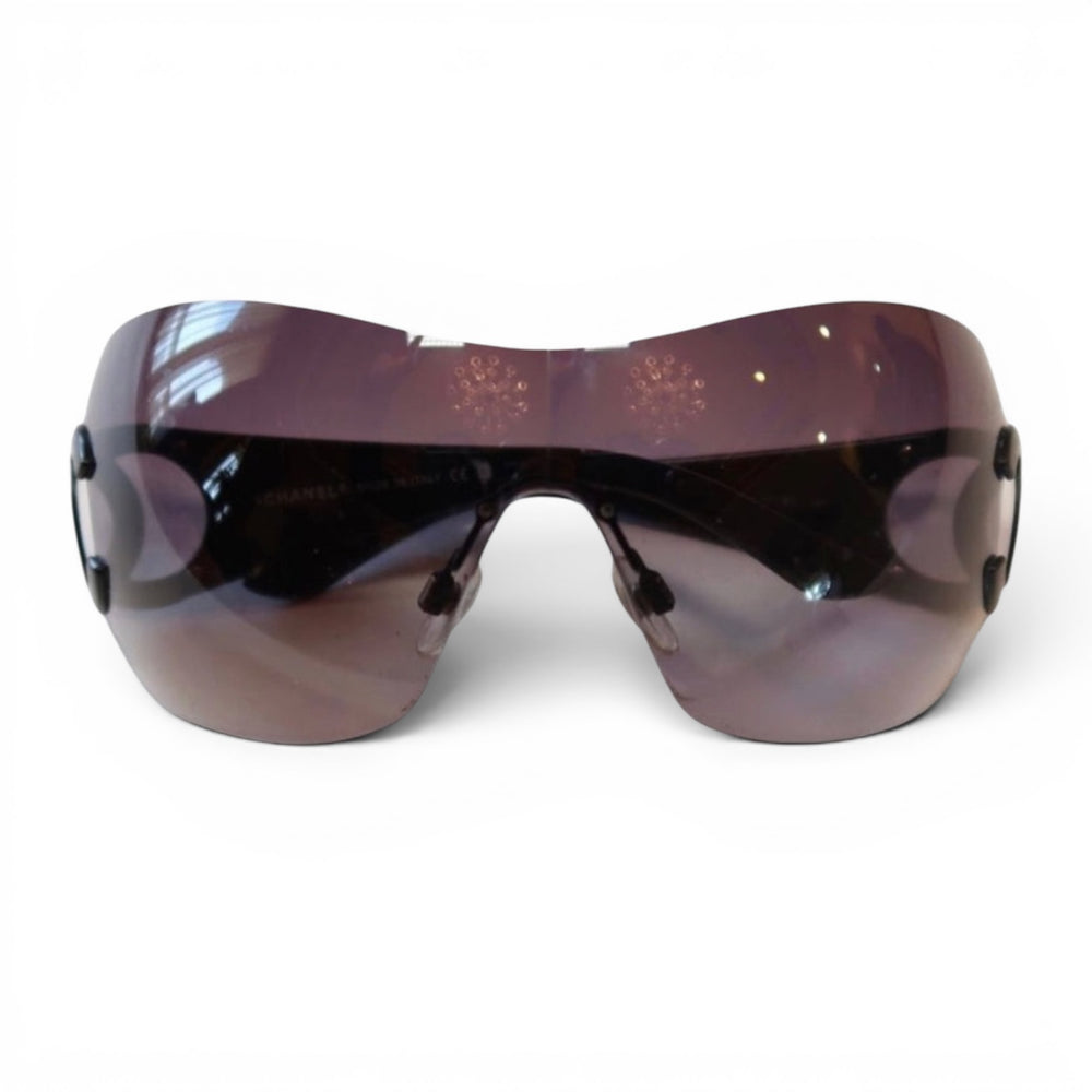 Chanel Black Rimless CC Logo Sunglasses