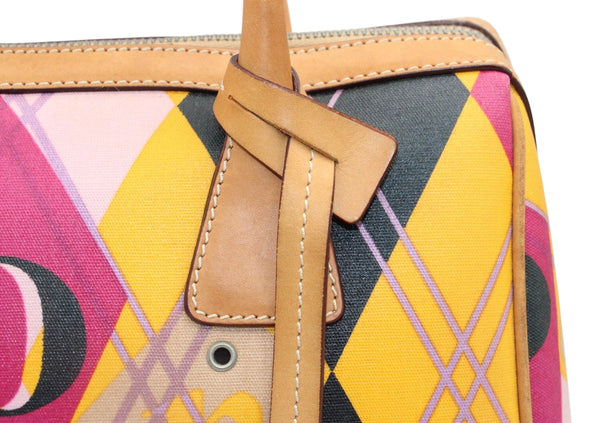 Christian Dior 2004 Golfer Harlequin Boston Bag