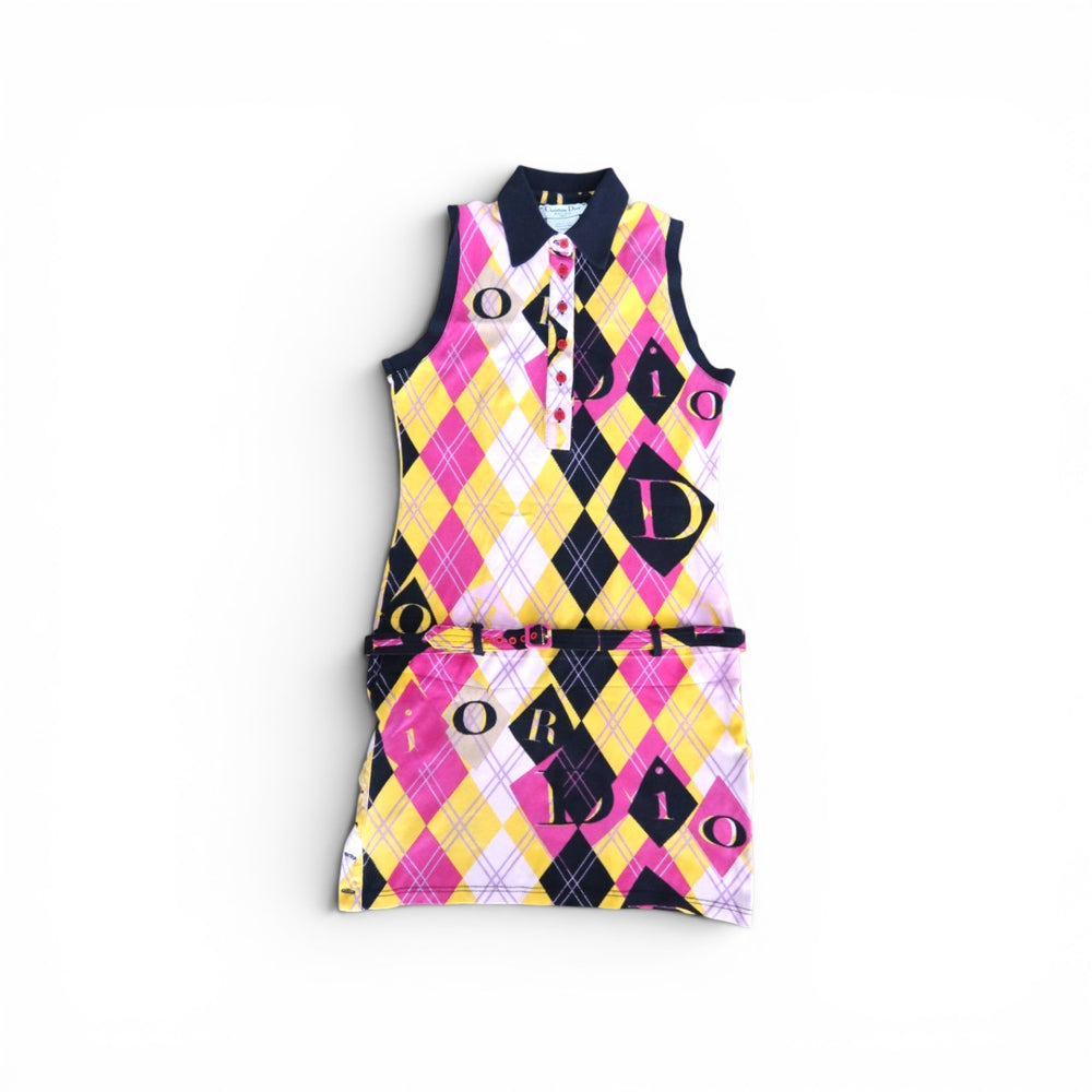 Christian Dior 2004 Argyle Polo Dress