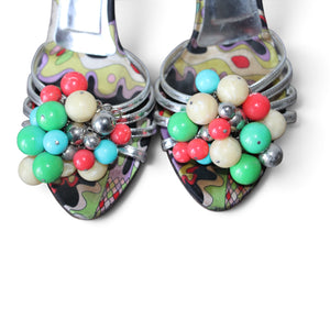 Emilio Pucci Multicolored Beaded Heels