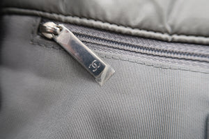 Chanel Grey Classic Nylon Quilted Medium Flap