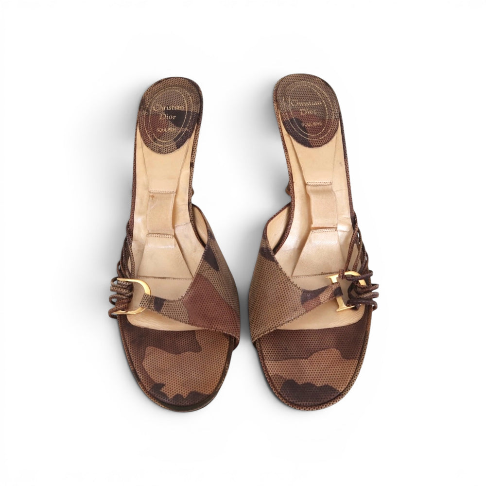 Christian Dior Camouflage Kitten Heels
