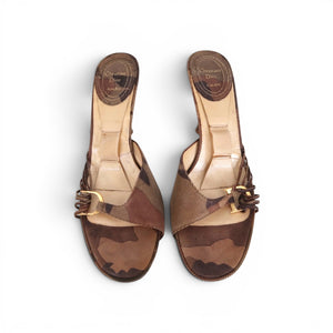 Christian Dior Camouflage Kitten Heels