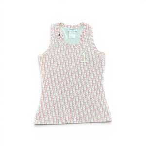 Christian Dior by John Galliano Diorissimo Pink Monogram Tank Top.
