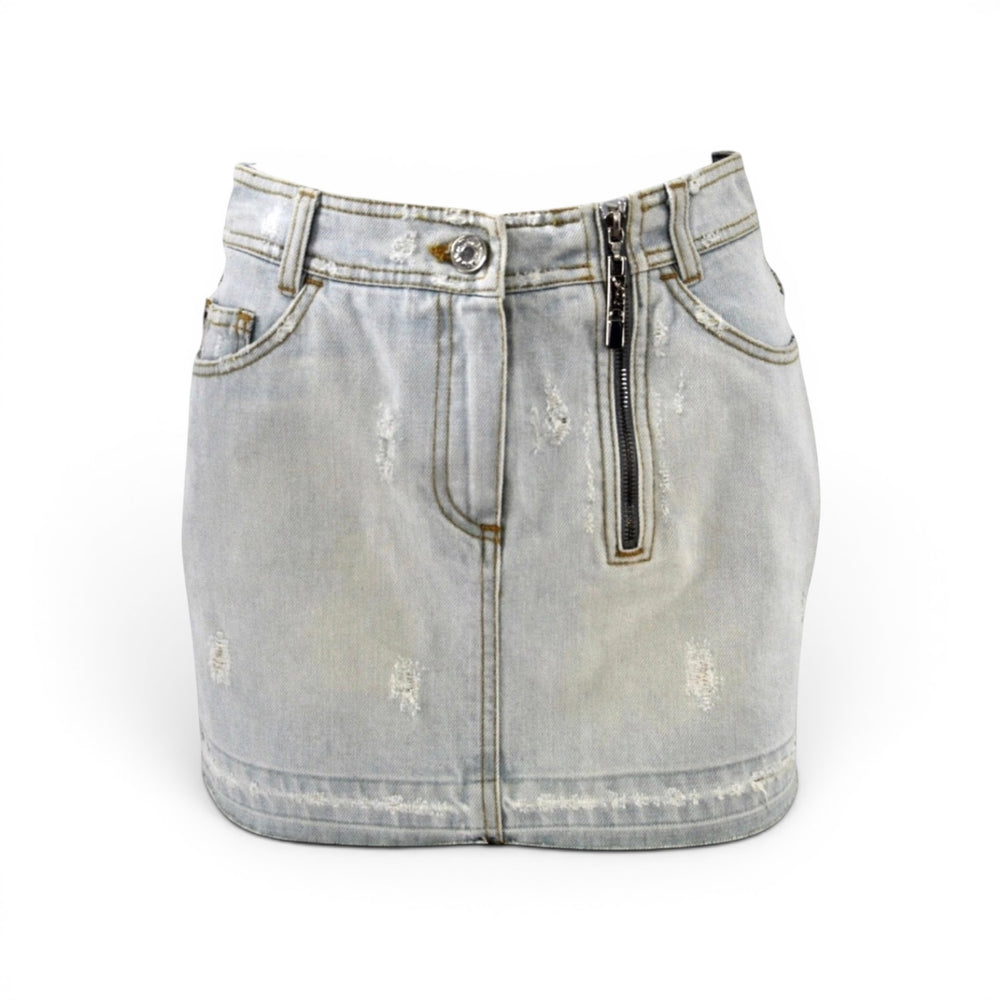 Christian Dior Hardcore Mini Denim Skirt by Galliano