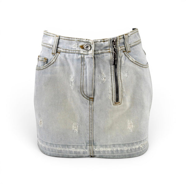 Christian Dior Hardcore Mini Denim Skirt by Galliano