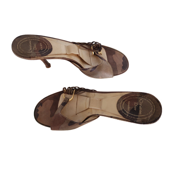 Christian Dior Camouflage Kitten Heels