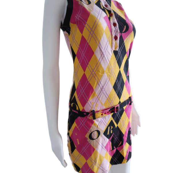 Christian Dior 2004 Argyle Polo Dress