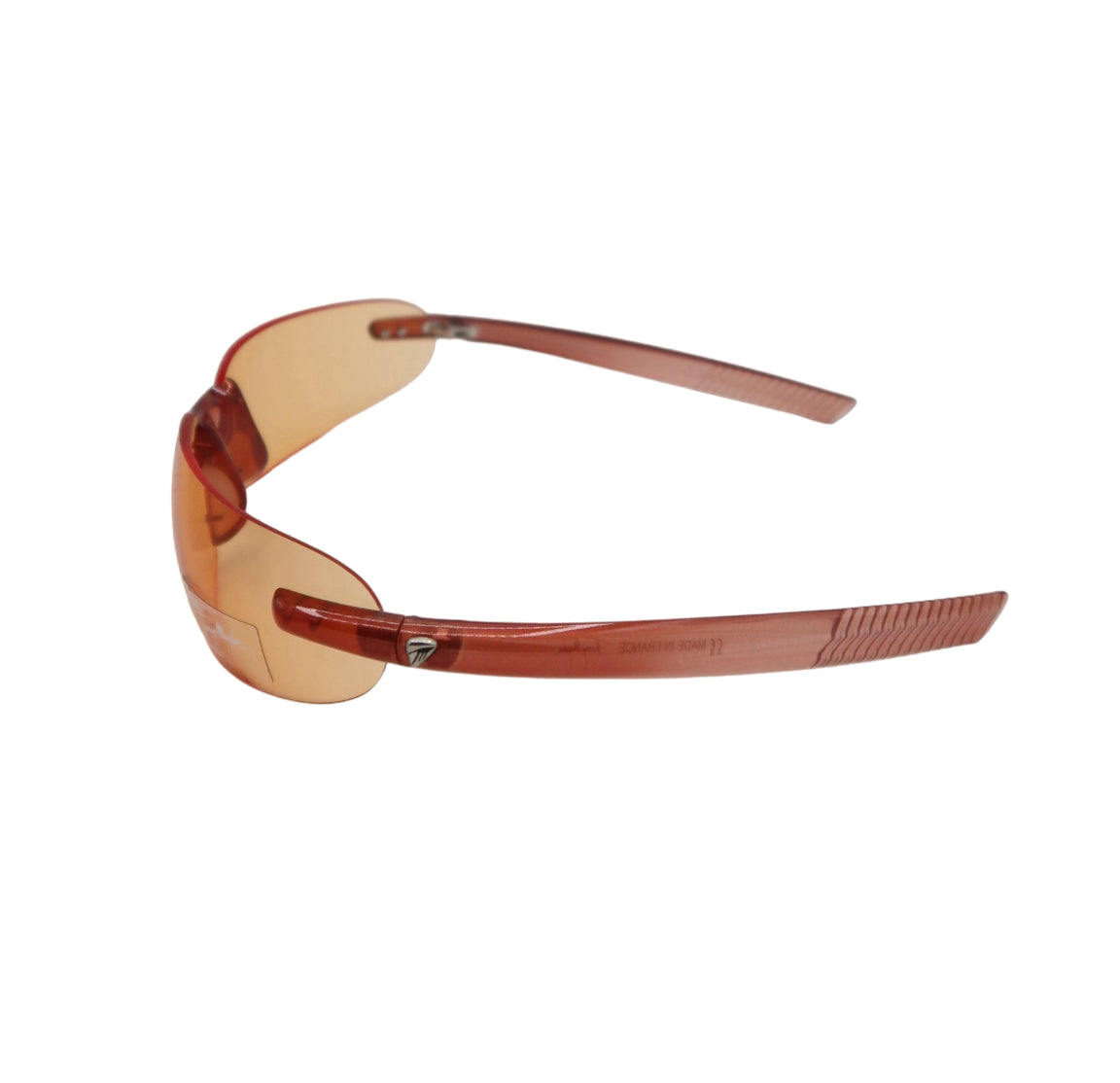 Thierry Mugler 2000s Transparent Metallic Orange Sunglasses