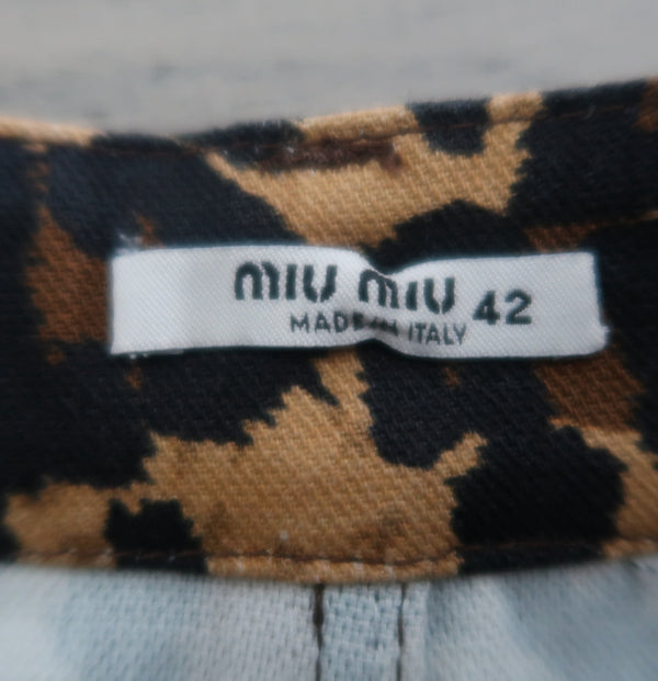 Miu Miu Leopard Mini Skirt