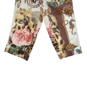 Roberto Cavalli White Printed Capris