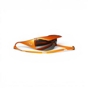 Christian Dior tangerine wrap with optional brim & strap sunglasses