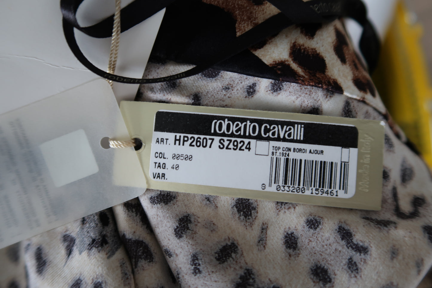Roberto Cavalli Leopard Print Halter Blouse