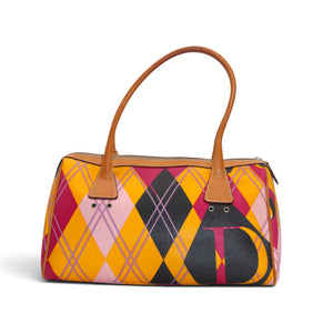 Christian Dior 2004 Golfer Harlequin Boston Bag