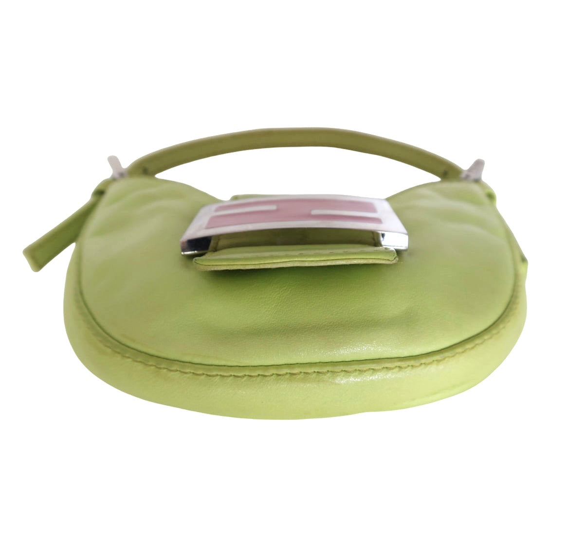 Fendi Mini Croissant Green Leather Bag