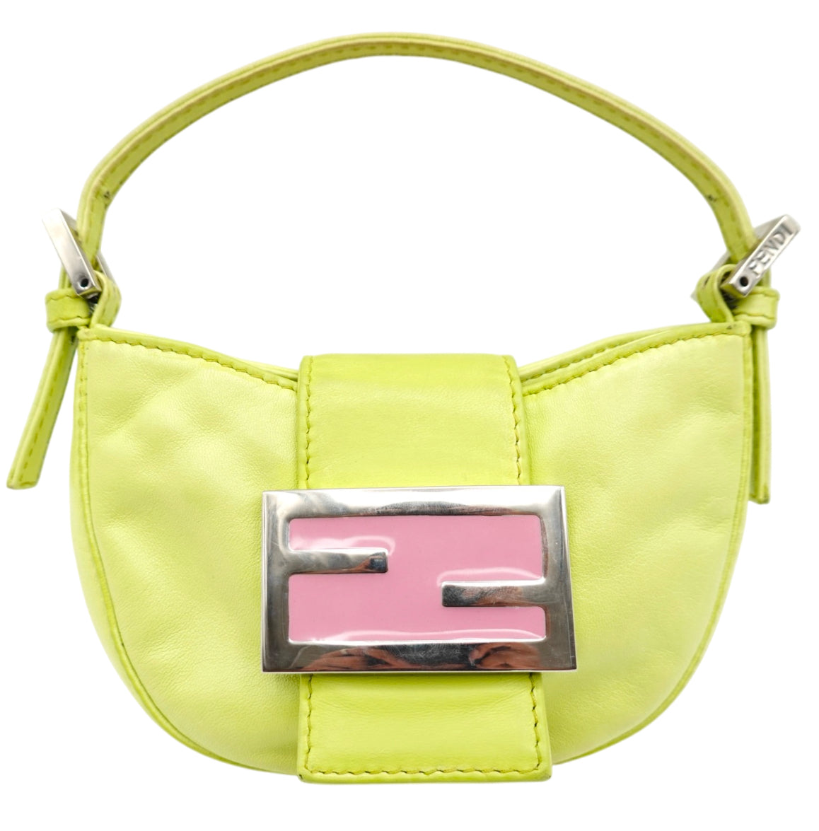 Fendi Mini Croissant Green Leather Bag