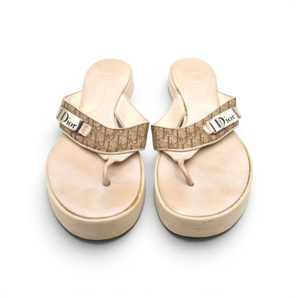 Christian Dior Spring Summer 2005 Trotter Flip-Flop Sandals