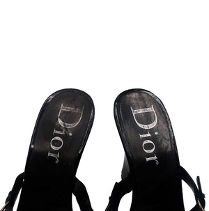 Christian Dior 2002 Wedge Black Mules