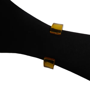 Christian Dior Lucite Yellow and Pink Resin Cuff Bracelet