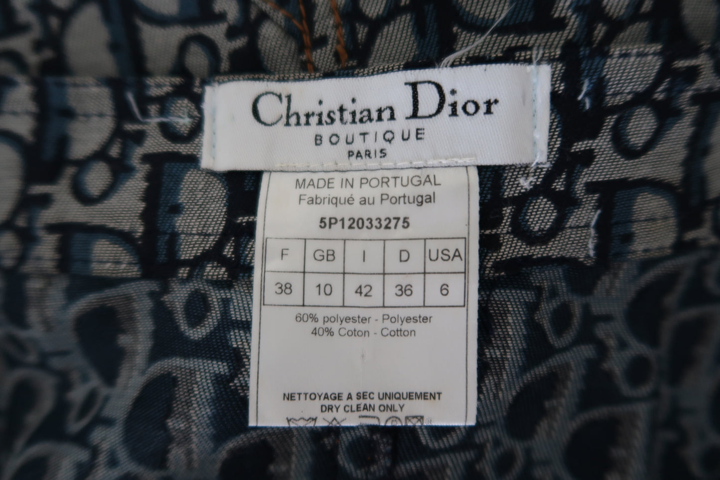 Christian Dior Trotter Monogram Jacket and Skirt Set