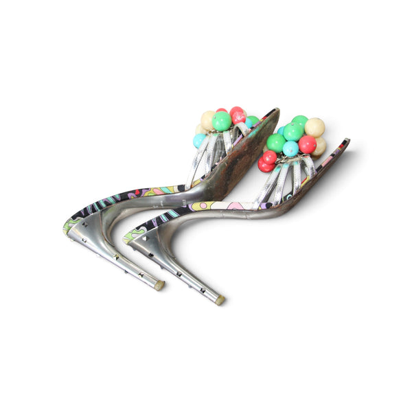 Emilio Pucci Multicolored Beaded Heels