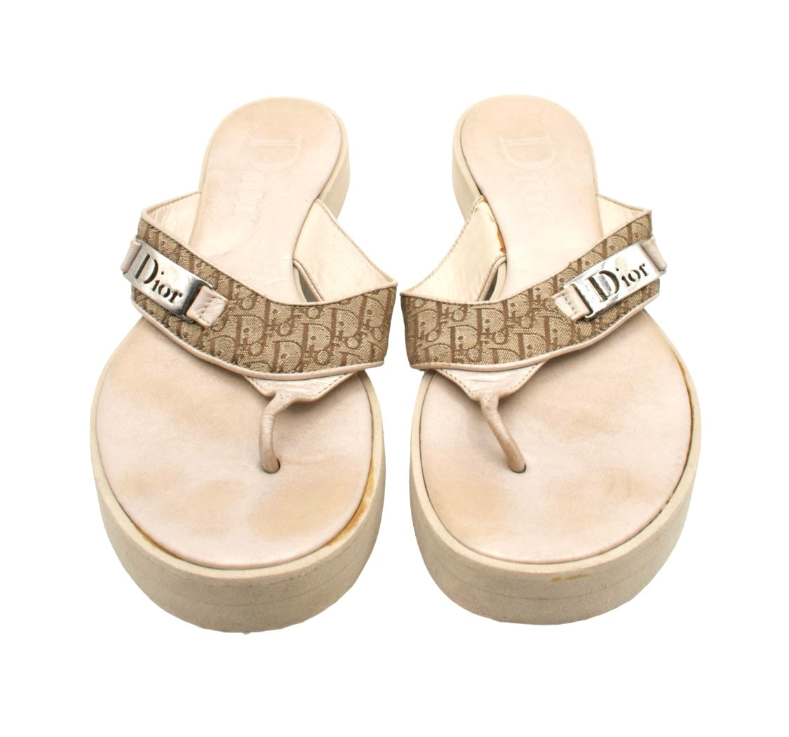 Christian Dior Spring Summer 2005 Trotter Flip-Flop Sandals