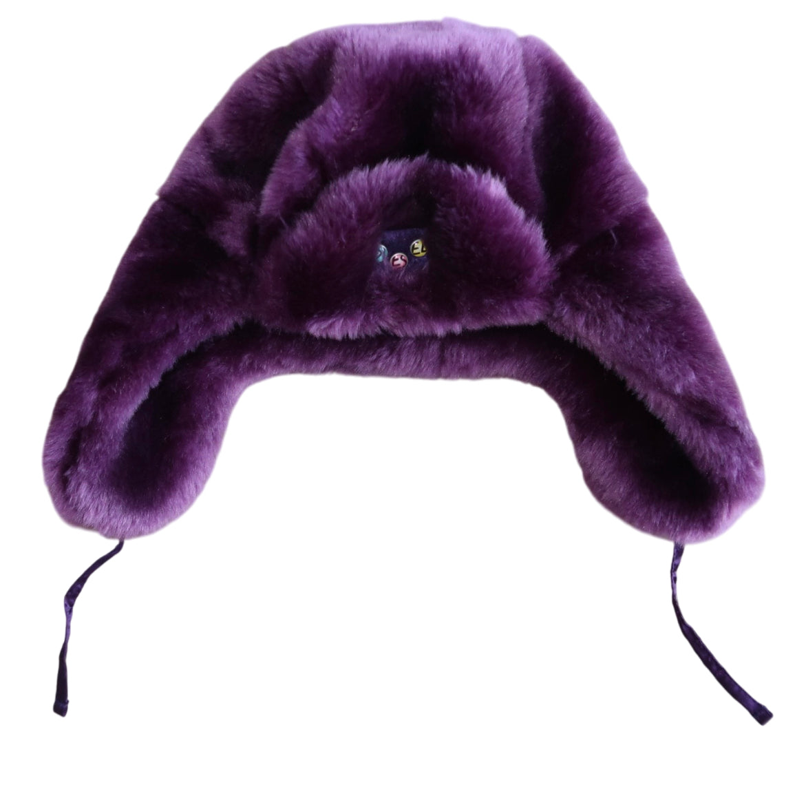 Diesel Aviator Ushanka Purple Fur Hat