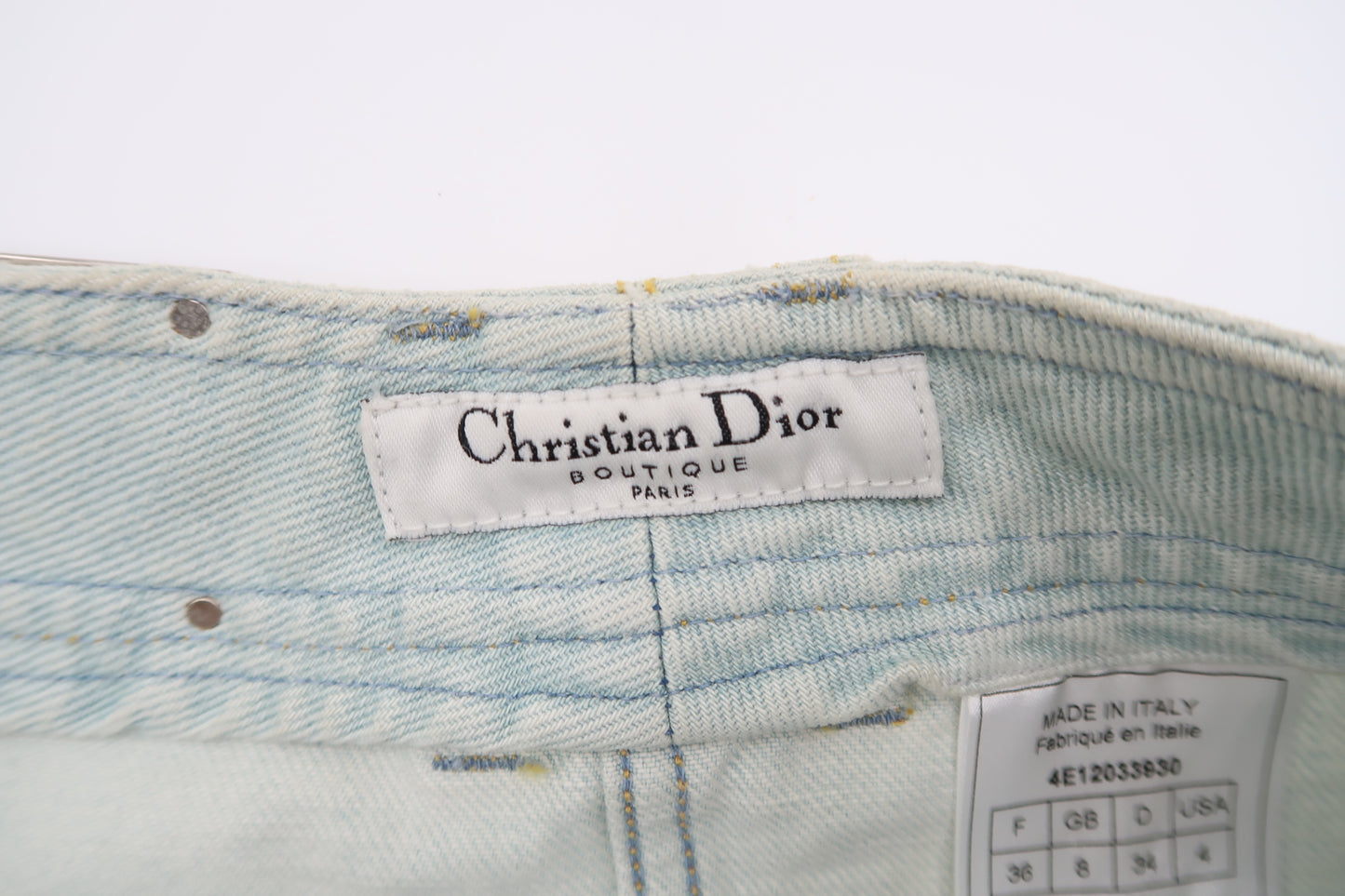 Christian Dior Hardcore Mini Denim Skirt by Galliano