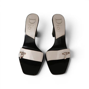 Christian Dior Cadena Lock and Key Mules