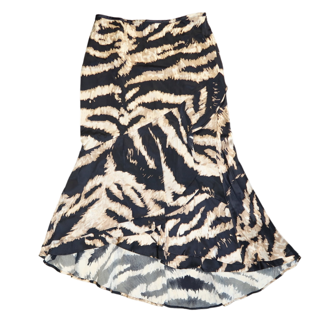 Roberto Cavalli Silk Striped Skirt