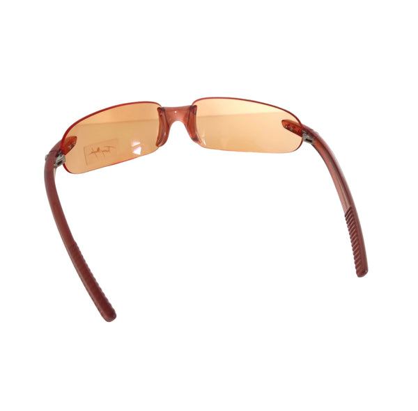 Thierry Mugler 2000s Transparent Metallic Orange Sunglasses