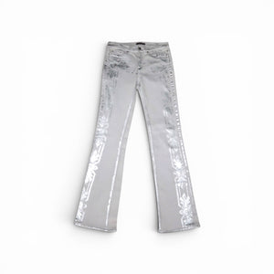 Roberto Cavalli Silver and Grey Pants