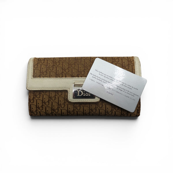 Christian Dior 2005 Diorimisso Pattern Continental Wallet