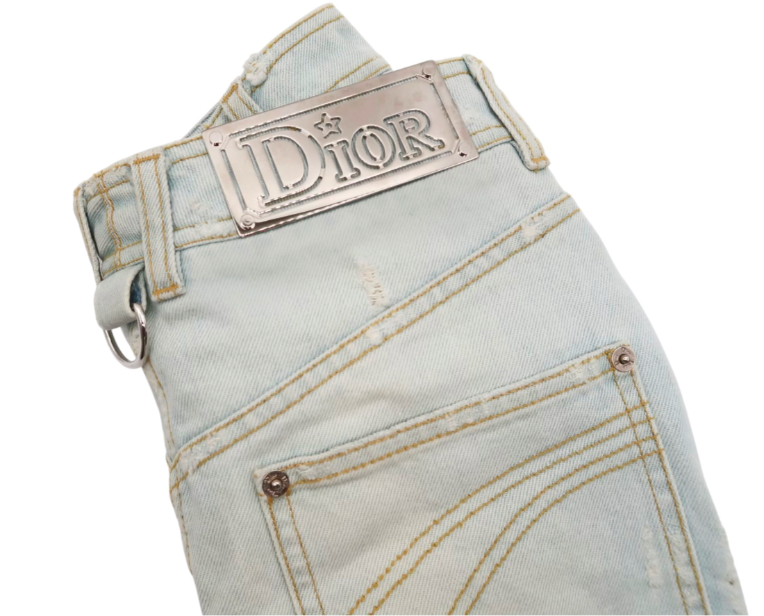 Christian Dior Hardcore Mini Denim Skirt by Galliano