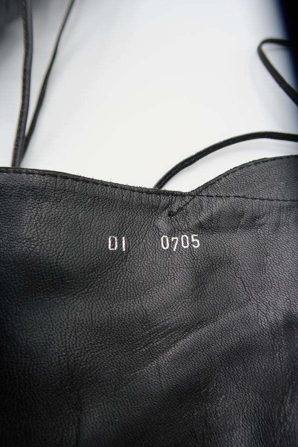 Christian Dior Black Lace Up Boots