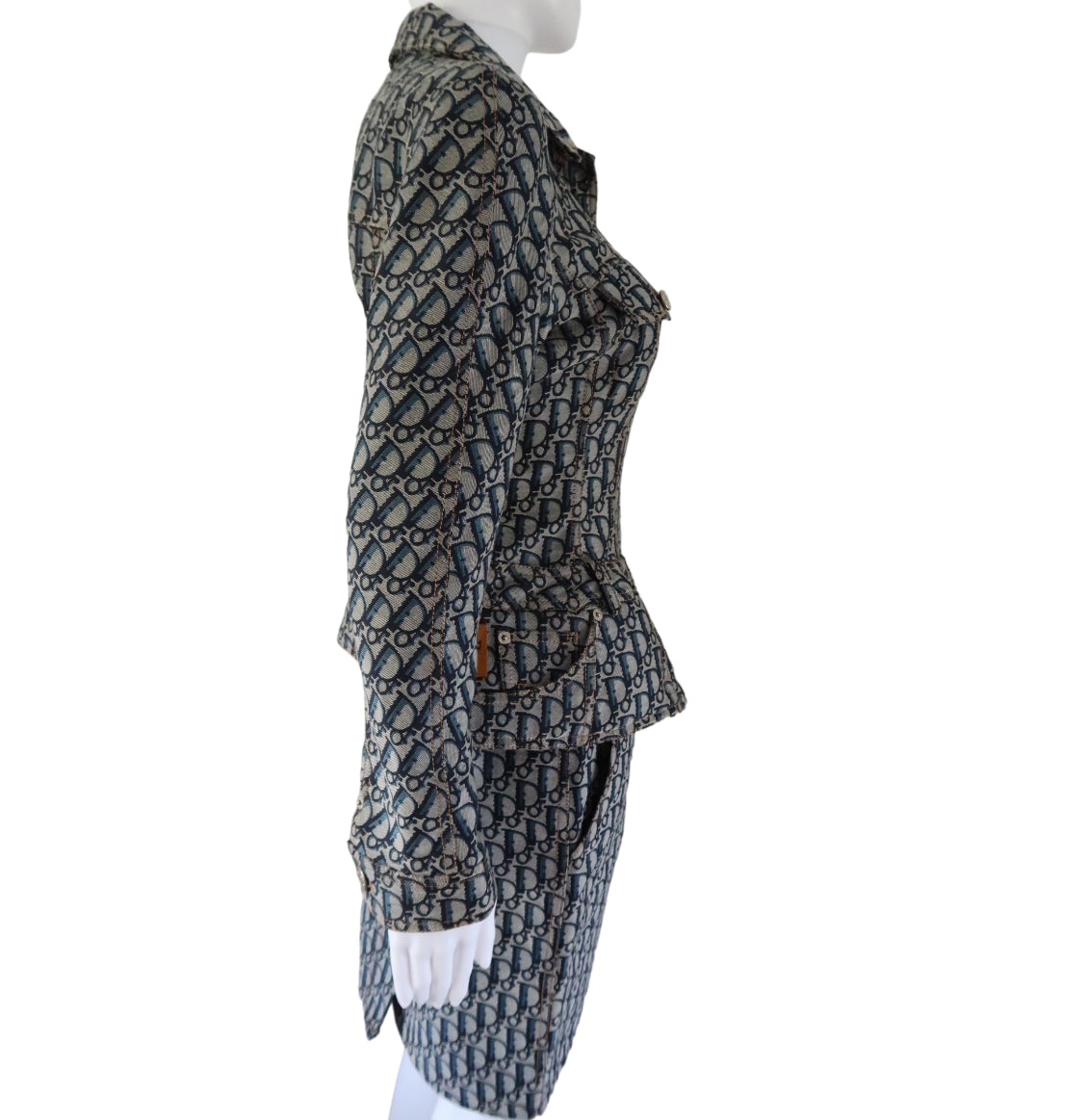 Christian Dior Trotter Monogram Jacket and Skirt Set