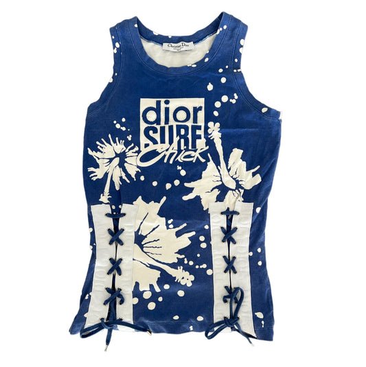 Christian Dior SS 04 Surf Chick Sleeveless Lace-up Top