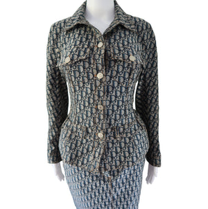 Christian Dior Trotter Monogram Jacket and Skirt Set