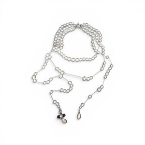Vivienne Westwood Nana Broken Pearl Silver Tone Chocker Necklace