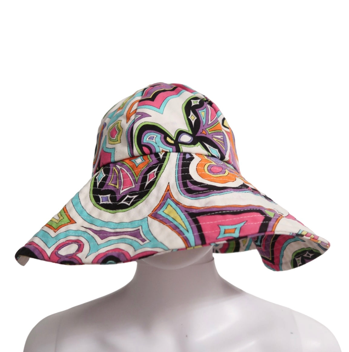 Emilio Pucci Multi-color Wide Brim Hat