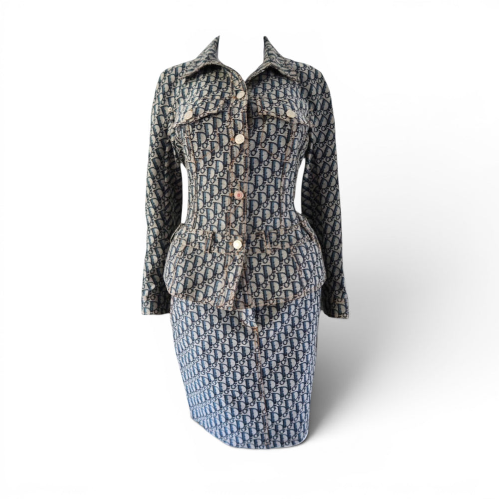 Christian Dior Trotter Monogram Jacket and Skirt Set