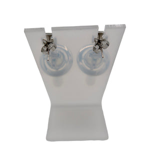 Vivienne Westwood Silver Pearl 3D Orb Drop Earrings