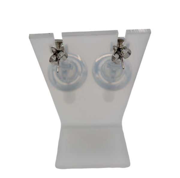 Vivienne Westwood Silver Pearl 3D Orb Drop Earrings