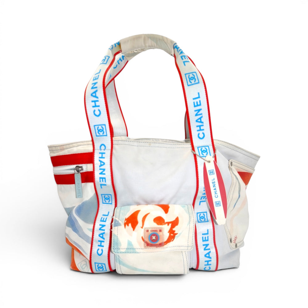 Chanel Sport Line Surf High Summer Camellia Tote Bag