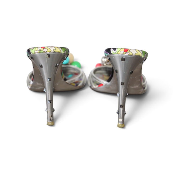 Emilio Pucci Multicolored Beaded Heels
