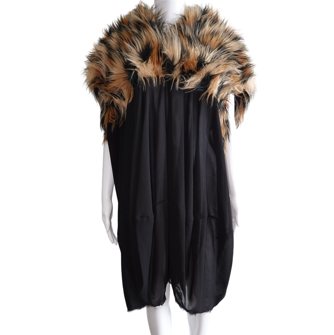 Junya Watanabe Comme Des Garçon Fall 2011 Fur Cape Docking Dress