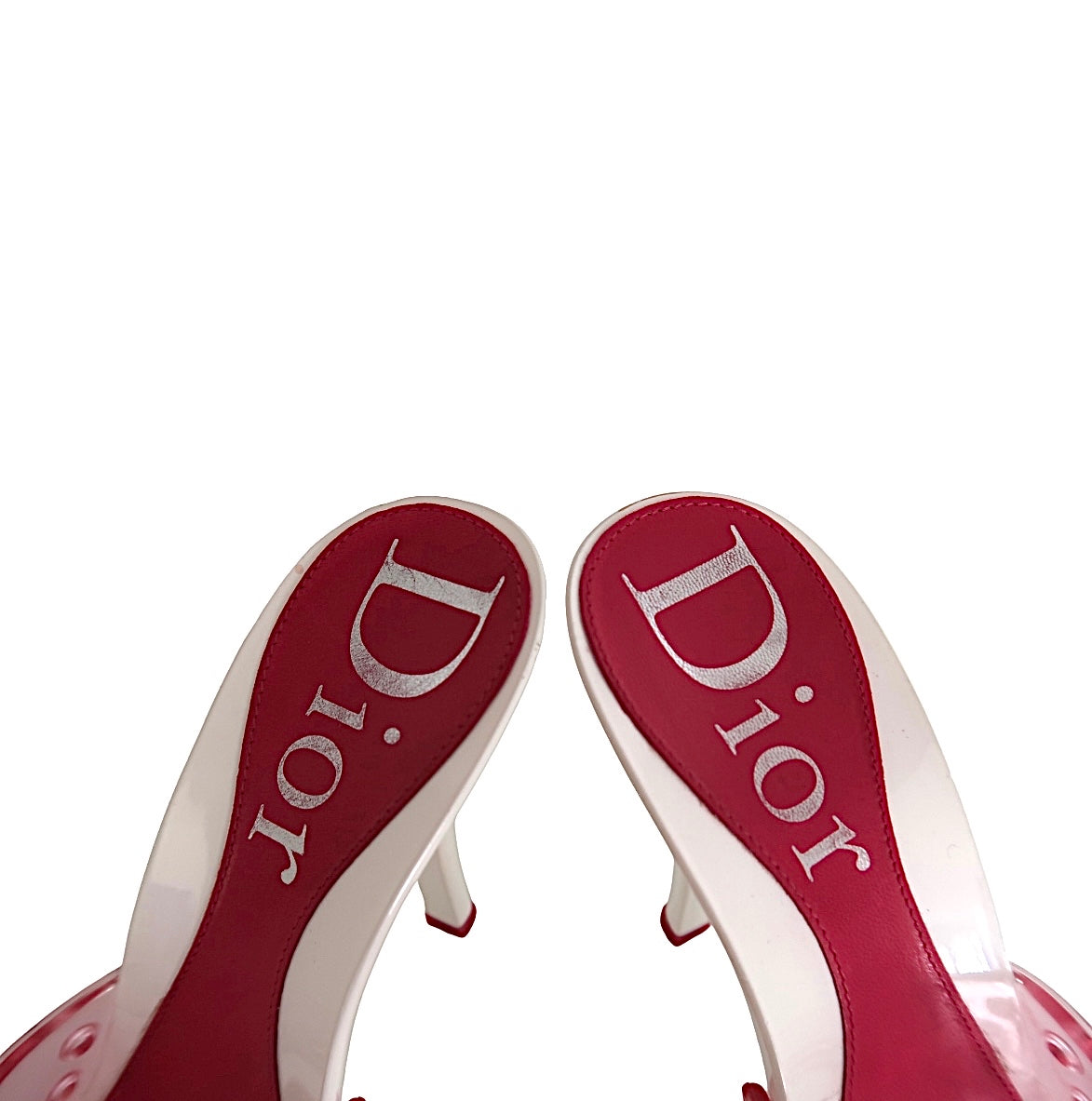 Christian Dior 2004 White & Pink Jelly Heels