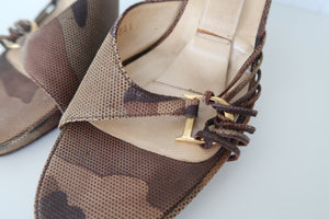 Christian Dior Camouflage Kitten Heels