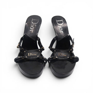 Christian Dior 2002 Wedge Black Mules